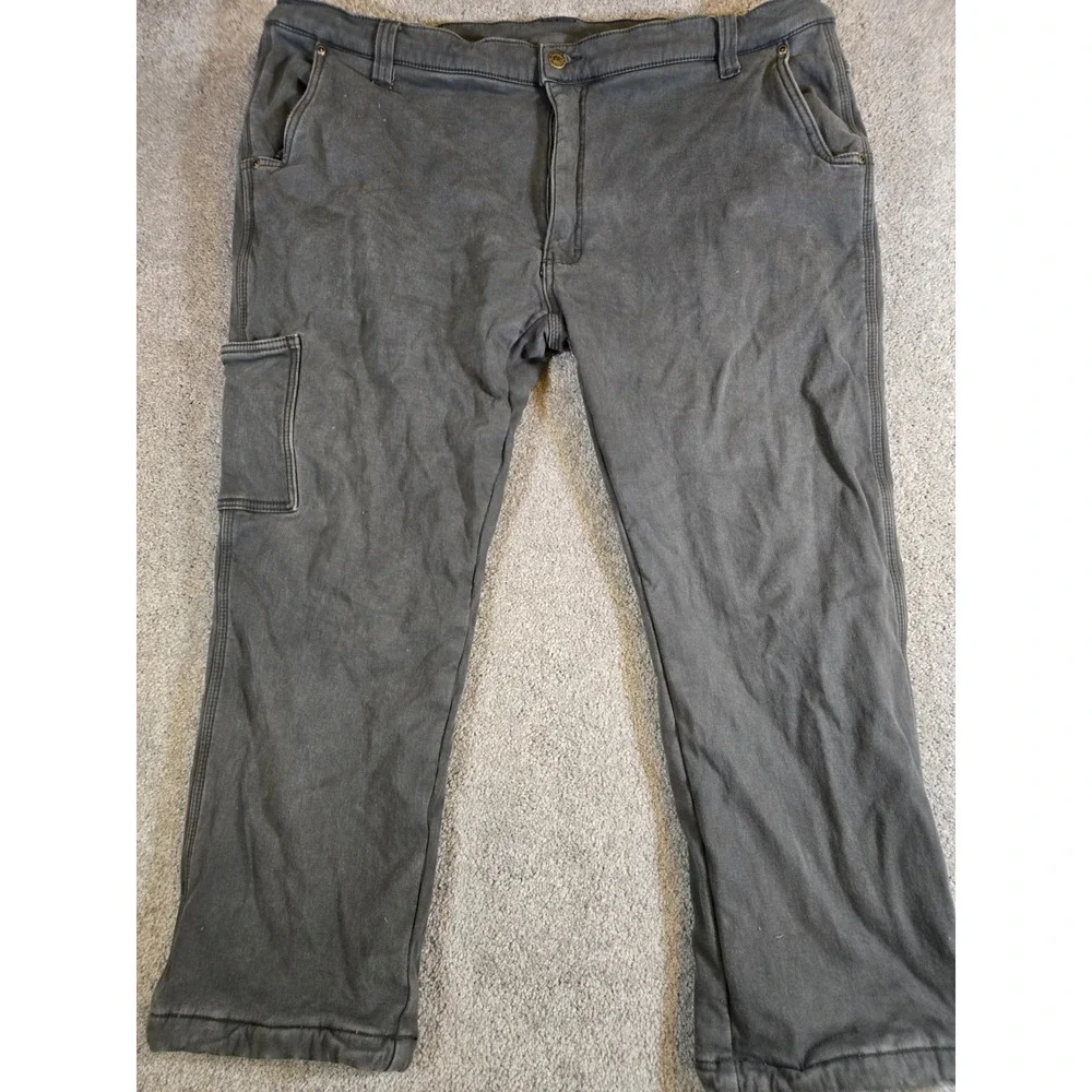Polar King Jeans Men's 44 x 26 Black Wash Flannel Lined Carpenter Jeans